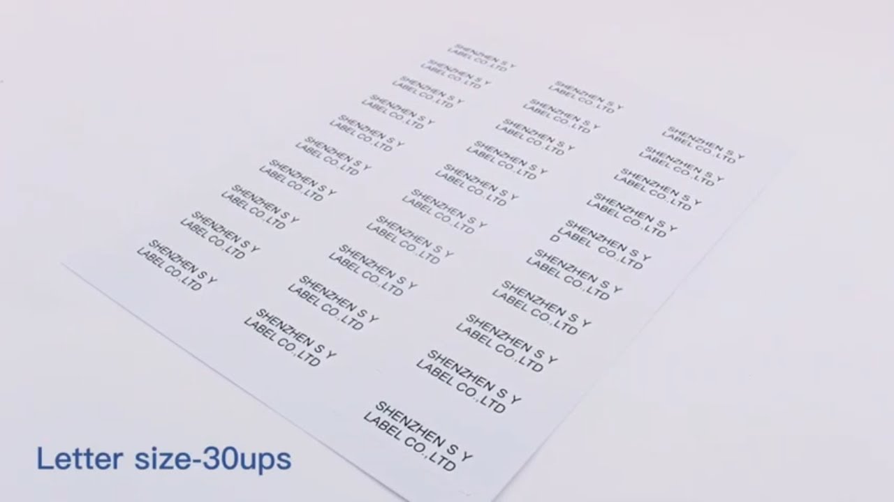 Letter Size Label 30ups for Laser Inkjet Printer Category Tags YouTube