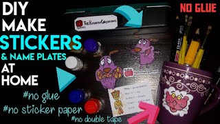 How To Make Stickers At Home Without Glue & Stikerpaper | PAPER CRAFT | 5 Minute Craft | 5Min DIY |