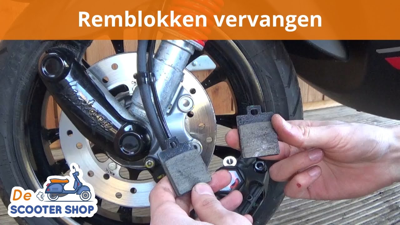 Piaggio Zip 50 4t Distanzring Entfernen Anleitung Remblokken vervangen Vespa Sprint, Primavera, LX50 en Piaggio Zip