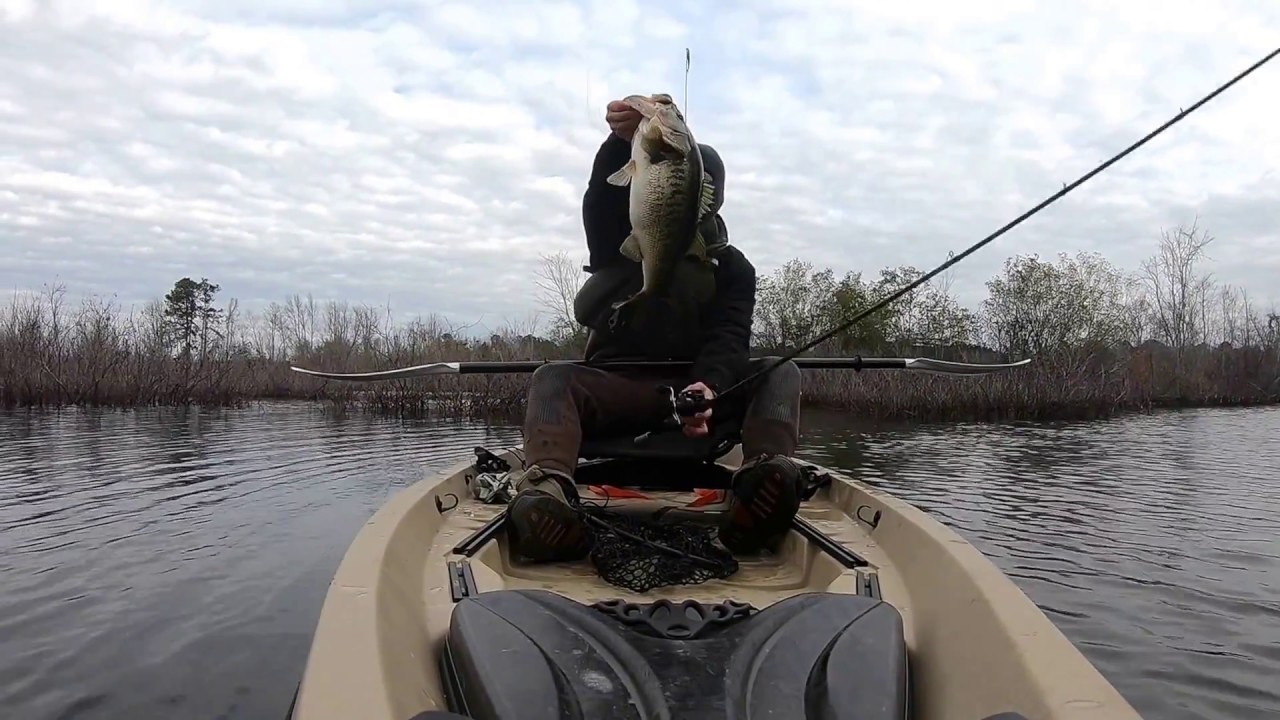 Kayak Bass Fishing: Personal Best Largemouth - YouTube