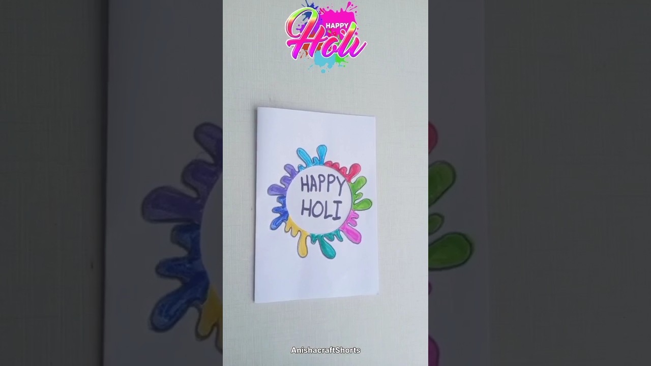Happy Holi greeting card Ideas 2024 |Holi greeting card 