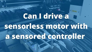 Can I drive a sensorless motor with a sensored controller?