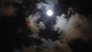 Night Sky With Cloud & Moon || Free No Copyright Stock Video Footage || V4U - footage library