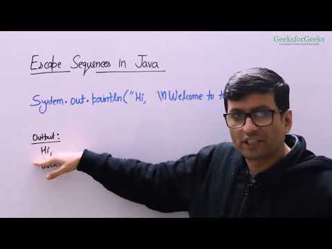 14.  Escape Sequences in Java