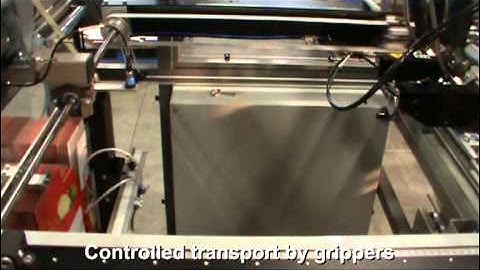 Lantech SC 1000 Stacking Edge Closer Video Tray Erector with Integrated Stacking Edge Closer