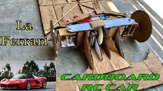 La Ferrari build from cardboard