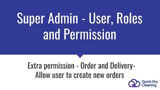 Super Admin - User, Role and Permission- Extra permission-Allow user to create new orders screenshot 4