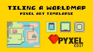 Tiling a Worldmap in Pyxel Edit (Timelapse/Commentary) screenshot 5