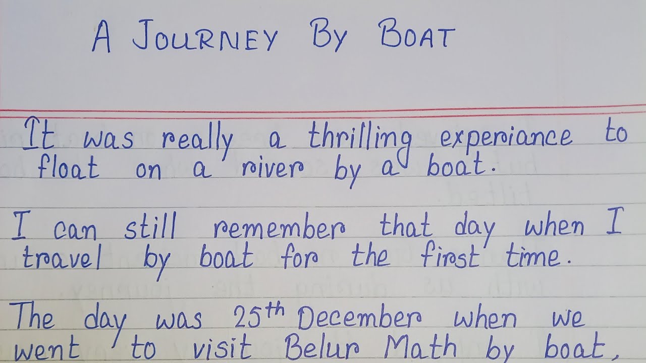 a sea journey essay for class 7