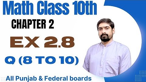 Math Class 10th Exercise 2.8 Simplified ,Q 8 to Q10 |Quadratic Equations Problems