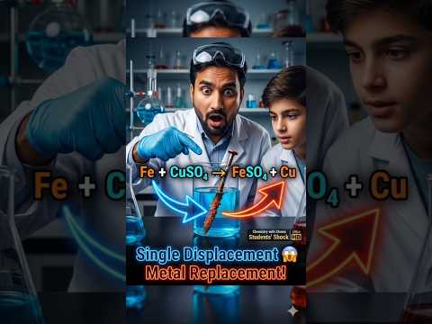 Aaj hum sekhenge Single Displacement Reaction simple tareeqay se  #singledisplacementreaction#shorts