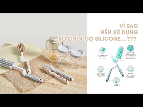 BỘ CHỔI CỌ SILICONE VỆ SINH BINH SỮA CHO BÉ