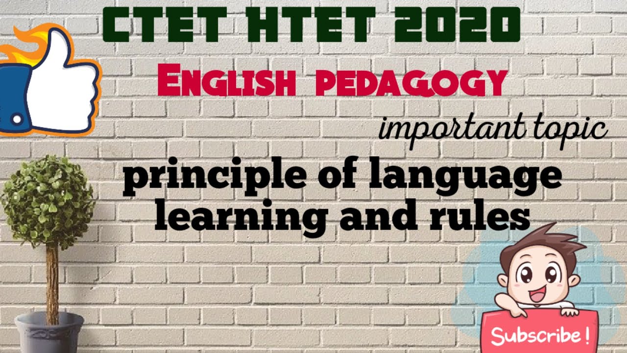 CTET HTET 2020 Principle of language teaching - YouTube