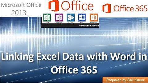 Linking Data from Excel with Word for Reports in Office 2013 (Office 365) 16 of 18