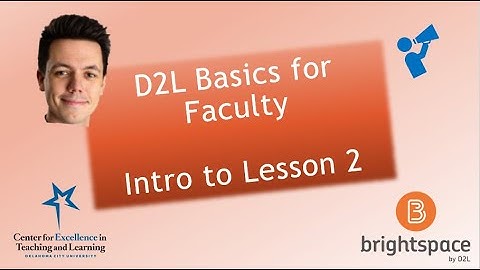 OCU D2L Basics Lesson 2 Intro