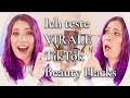 Ob das gut geht? 🤔 Ich TESTE Beauty Hacks von TIKTOK 🤪 | #VioletSunday 💜