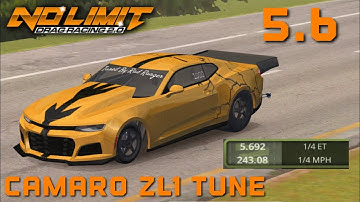 No Limit Drag Racing 2.0 - 5.6 Camaro ZL1 Tune (Fastest Tune)