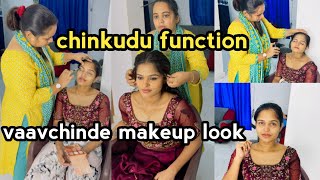 chinkudunde function divasathey vaavachinde makeup look💄/diyafavas_official😍/couple vlog💏