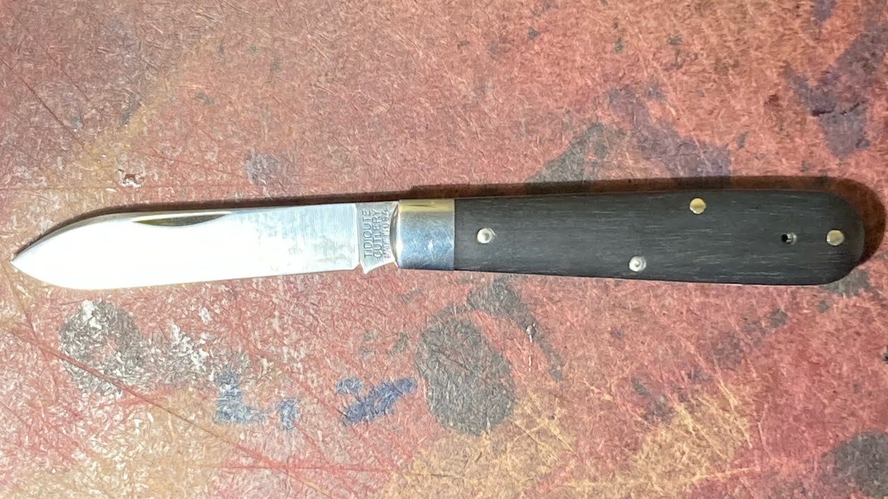 Great Eastern Cutlery Boy's Knife GEC Bail & Chain Pocket Knife 152118 Ebony Wood