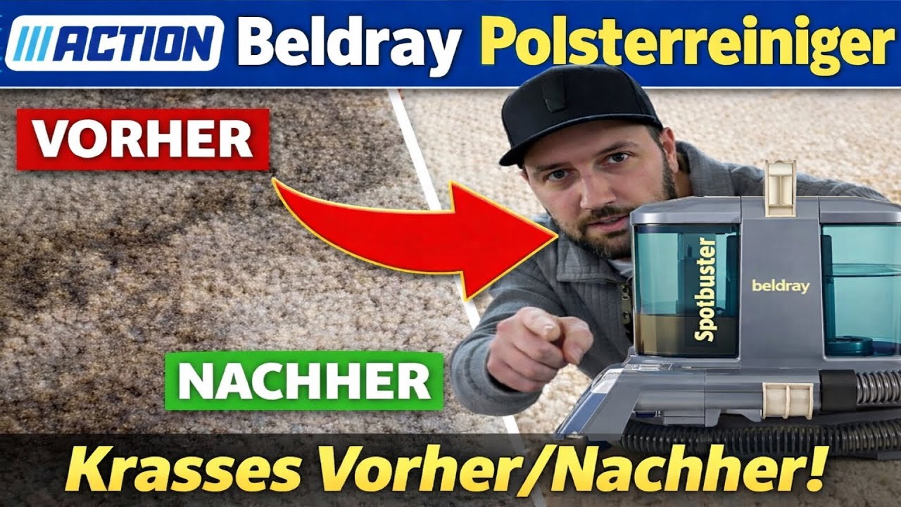 Action Beldray Polsterreiniger im Test – Krasses Teppich Vorher/Nachher!
