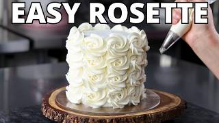 Easy Rosette Cake Design for Beginner Cake Decorators