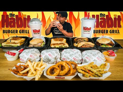 Eating The Entire Menu @ The Habit Burger Grill Challenge