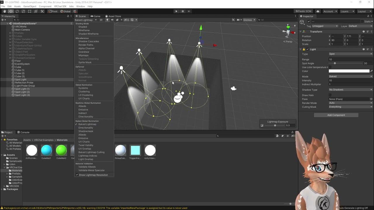 Baking Lights in Unity VRC World Baking Basic Lights in Unity