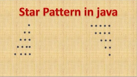 Star Pattern in java | pattern with space program in java | Pattern by using nested loop