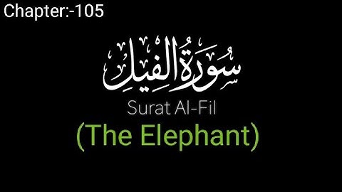 Surat Al-Fil (The Elephant) Chapter:-105 سورة الفيل