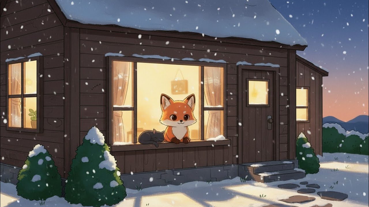 Cozy Winter Window ❄️ Soft Lo-Fi Piano for Relax, Focus & Calm | 1 Hour