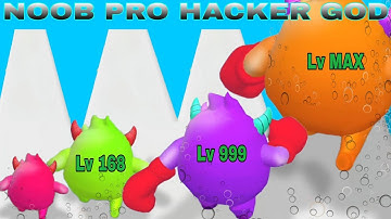 9 minutes satisfying with gameplay NOOB VS PRO VS HACKER VS GOD in Giant Blob: Join Clash&Giant Rush