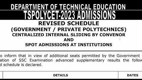 ts polycet 2023 updated schedule. ts polycet seat allotment 2023 2nd phase. ts polycet counselling
