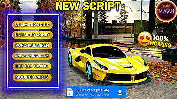 SCRIPT CAR PARKING MULTIPLAYER UPDATE V4.9.4 ALL IN ONE MENU 2025 UNLIMITED (COINS&MONEY) مهكرة