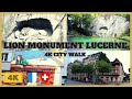 Lion Monument Lucerne - A Walk to the Lion of Lucerne in the City of Lucerne, Switzerland