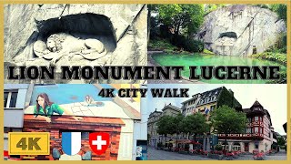 Lion Monument Lucerne - A Walk to the Lion of Lucerne in the City of Lucerne, Switzerland