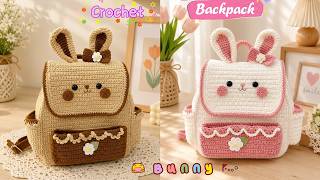Móc Balo Thỏ Đi Học Siêu Xinh 🎒 Crochet Bunny Backpack Tutorial | Mimi Handmade screenshot 3