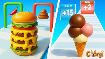 Burger Master VS Ice Cream Rush - All Levels Satisfying Walkthrough Gameplay Part 1