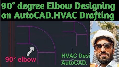 How to draw 90° degree Duct elbow | HVAC Duct Bend piece Design on AutoCAD #draftman #hvac #ductwork