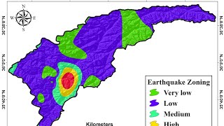 Earthquake zoning map in Arcgis screenshot 1