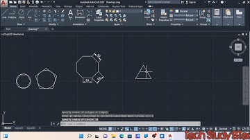 autocad 2020 tutorial in hindi|polygon command| autocad tutorial for beginners