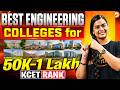 Best Engineering Colleges for 50K–1 Lakh KCET Rank | Ankitha Ma’am