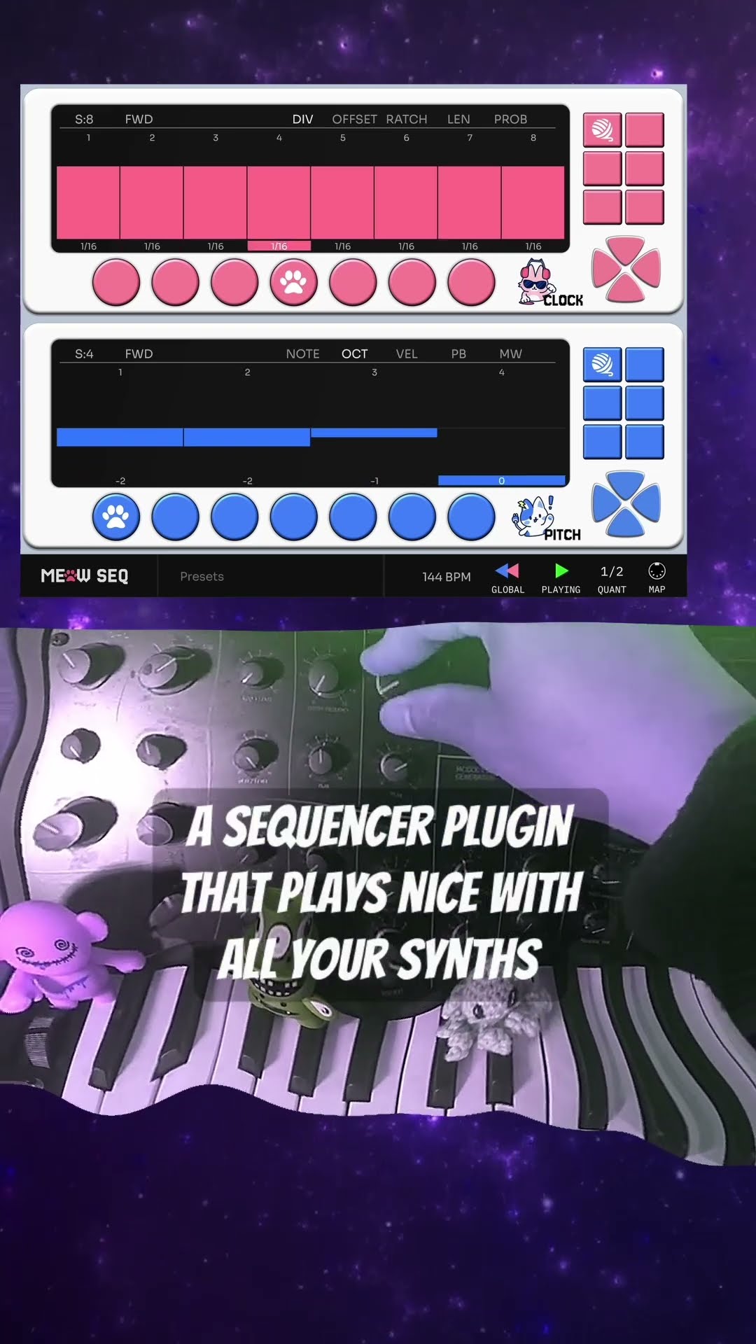 Hardware synth sequencing
