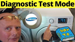 Samsung washing machine diagnostic mode How to check error code & test
