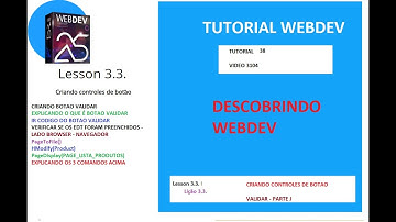 DICAS 3104 WEBDEV TUTORIAL 38 Licao 3 3 CRIANDO CONTROLE BOTAO VALIDAR parte J