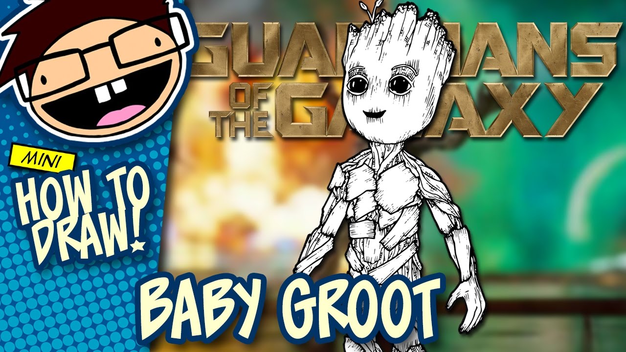 How to Draw BABY GROOT Guardians of the Galaxy Vol 2