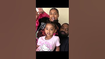 Thumbnail of Kim Kardashian's Daughters North & Chicago Posed for a Rare Photo with Their Dad Kanye West