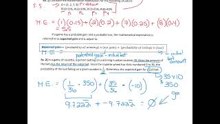 Video #3 - Mathematical Expectation
