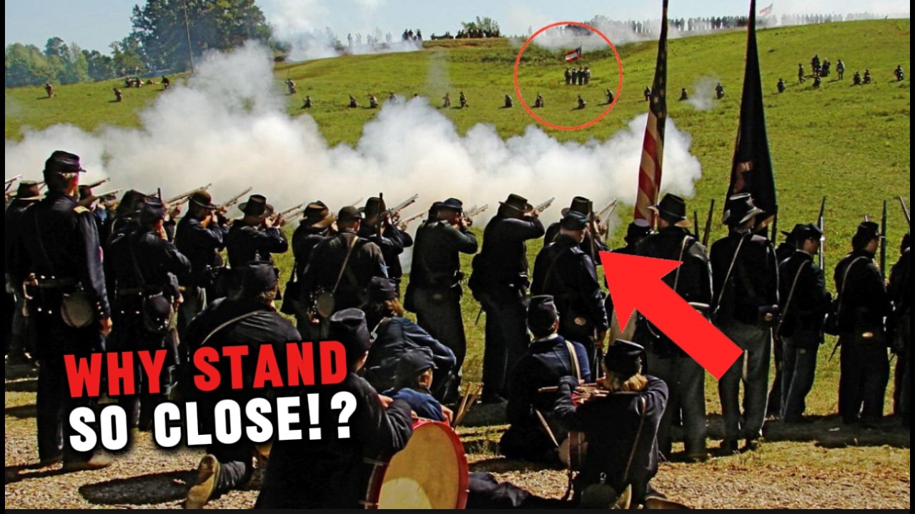 Thousands of men stand shoulder-to-shoulder in broad daylight, enemy muskets trained on them just a hundred yards away. Cannon fire tears through the ranks, and still they hold the line, reloading...