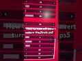 How to turn off invert turn the finals ps5