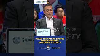 Pedas Tpn Ganjar Mahfud Konsisten Kritik Anggaran Alutsista shorts